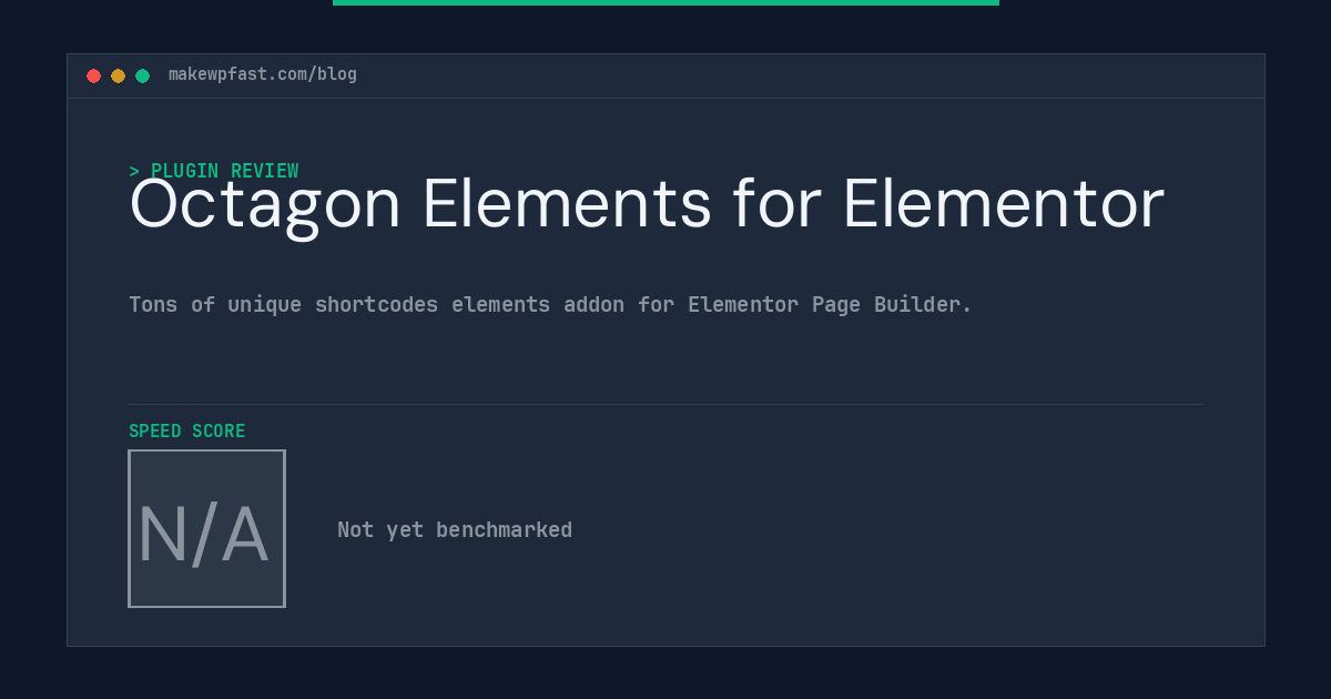Octagon Elements for Elementor - MakeWPFast