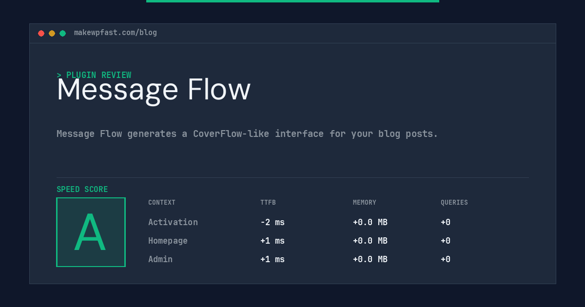 Message Flow - MakeWPFast
