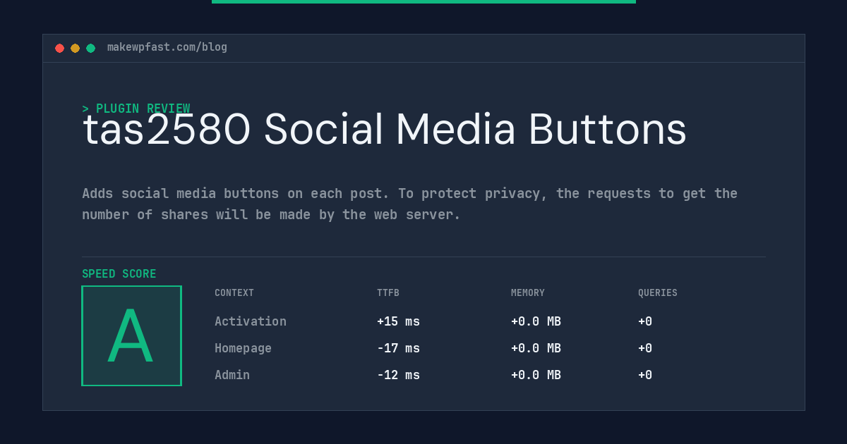 tas2580 Social Media Buttons - MakeWPFast