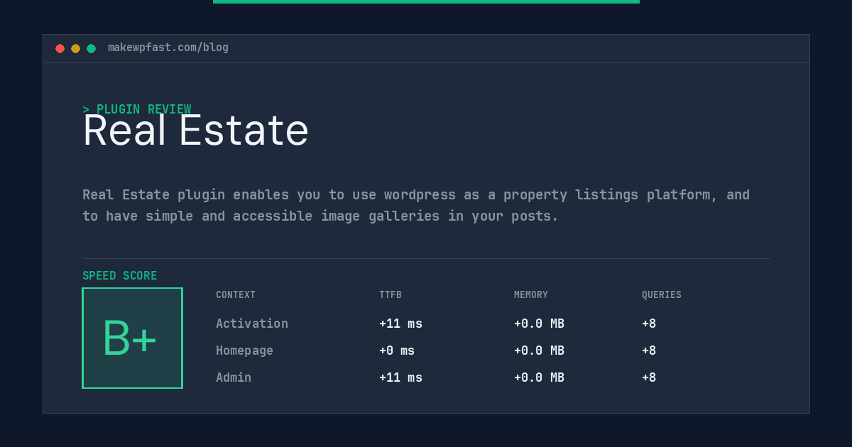 Real Estate - MakeWPFast