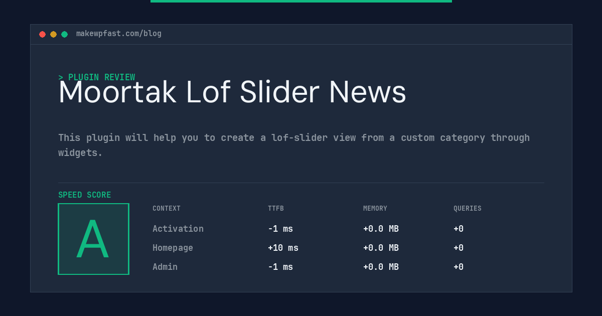 Moortak Lof Slider News - MakeWPFast