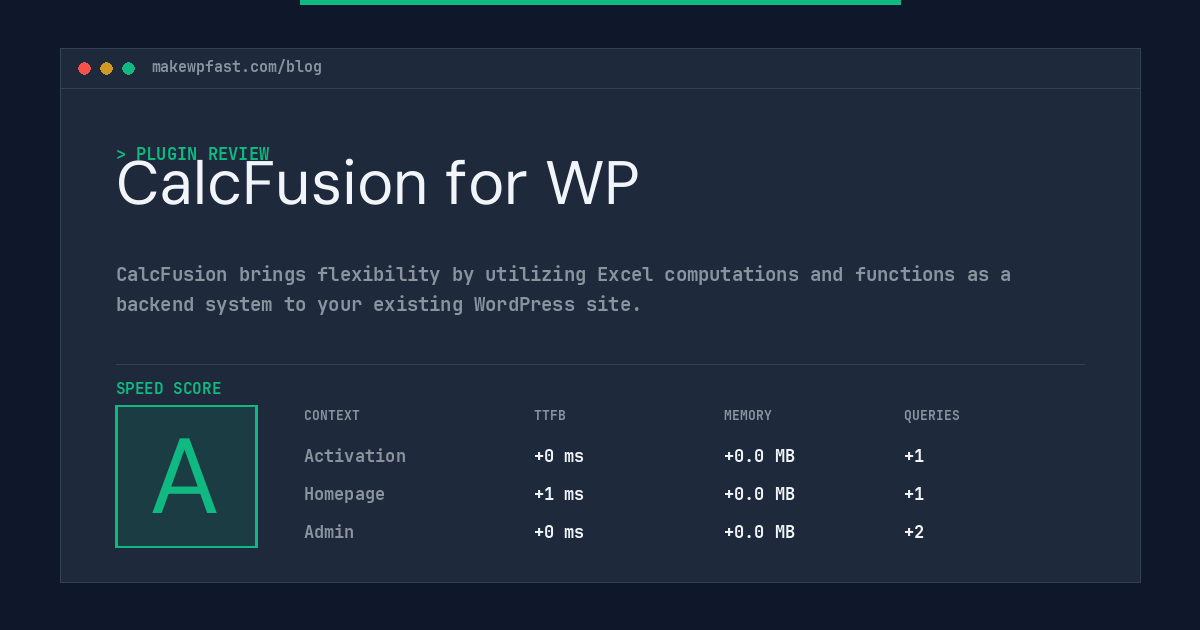 CalcFusion for WP - MakeWPFast