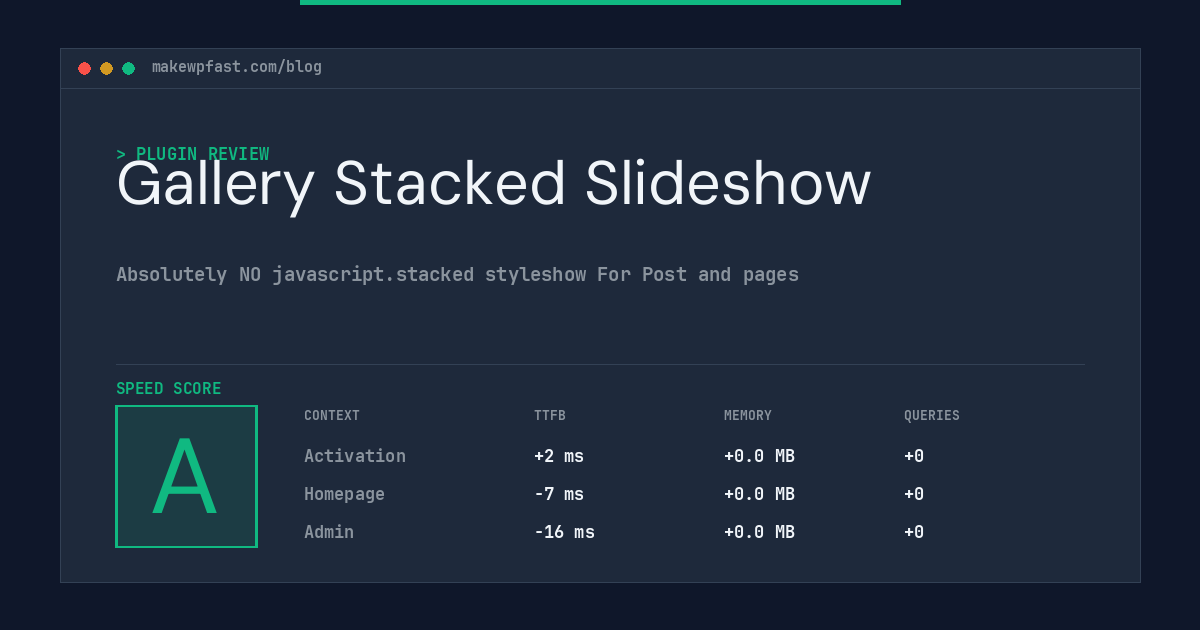 Gallery Stacked Slideshow - MakeWPFast