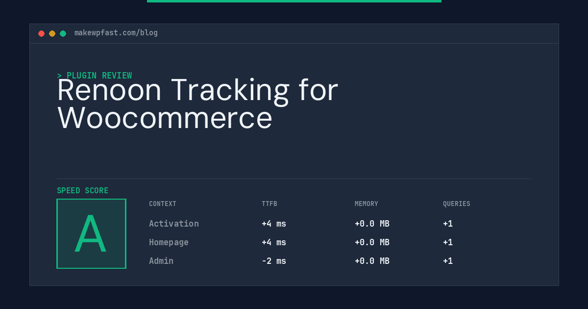 Renoon Tracking for Woocommerce - MakeWPFast
