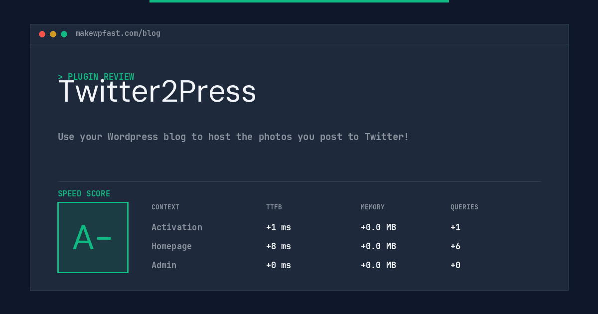 Twitter2Press - MakeWPFast