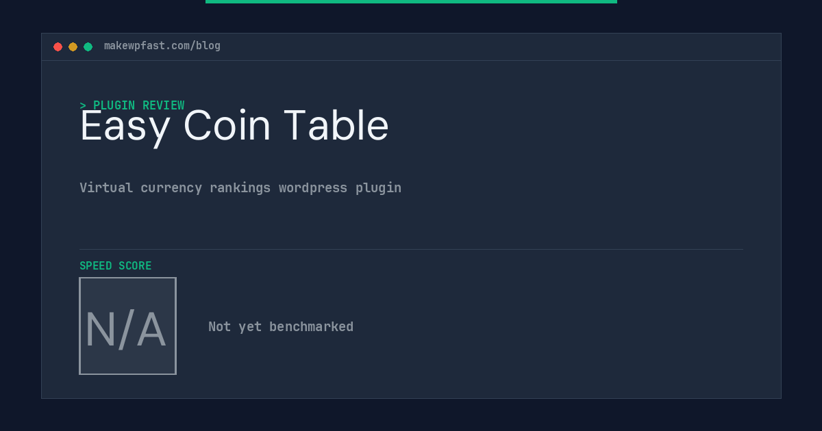 Easy Coin Table - MakeWPFast