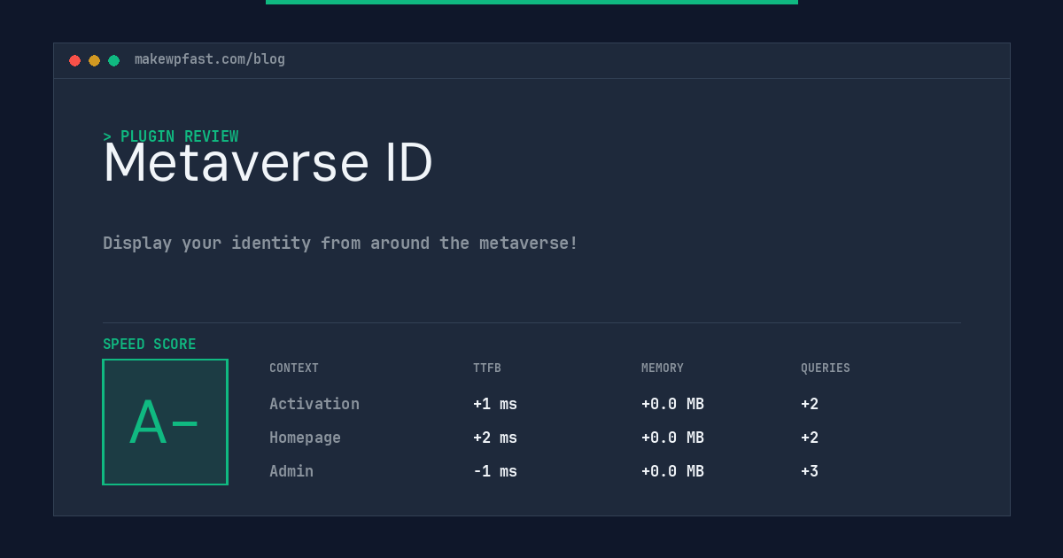 Metaverse ID - MakeWPFast