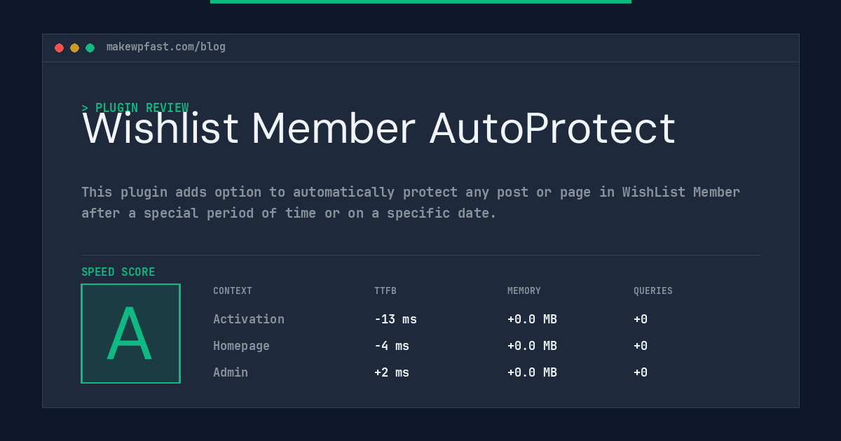 Wishlist Member AutoProtect - MakeWPFast