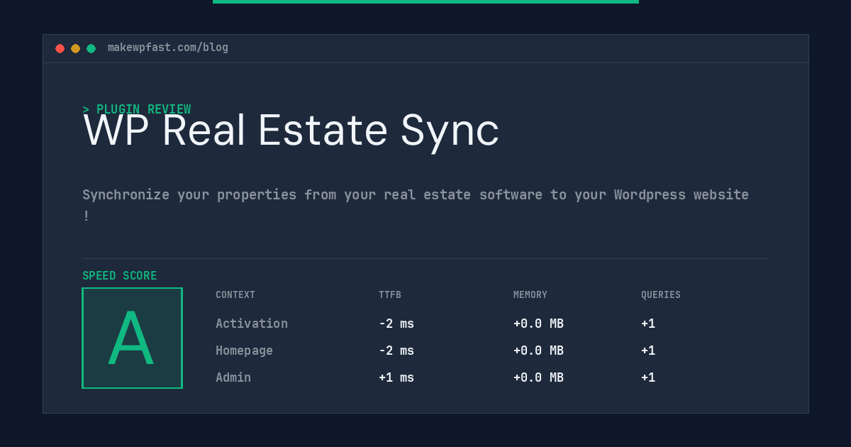 WP Real Estate Sync - MakeWPFast