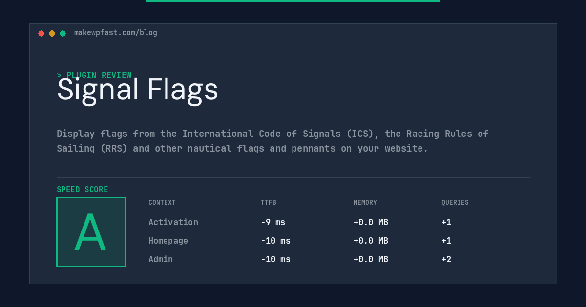 Signal Flags - MakeWPFast