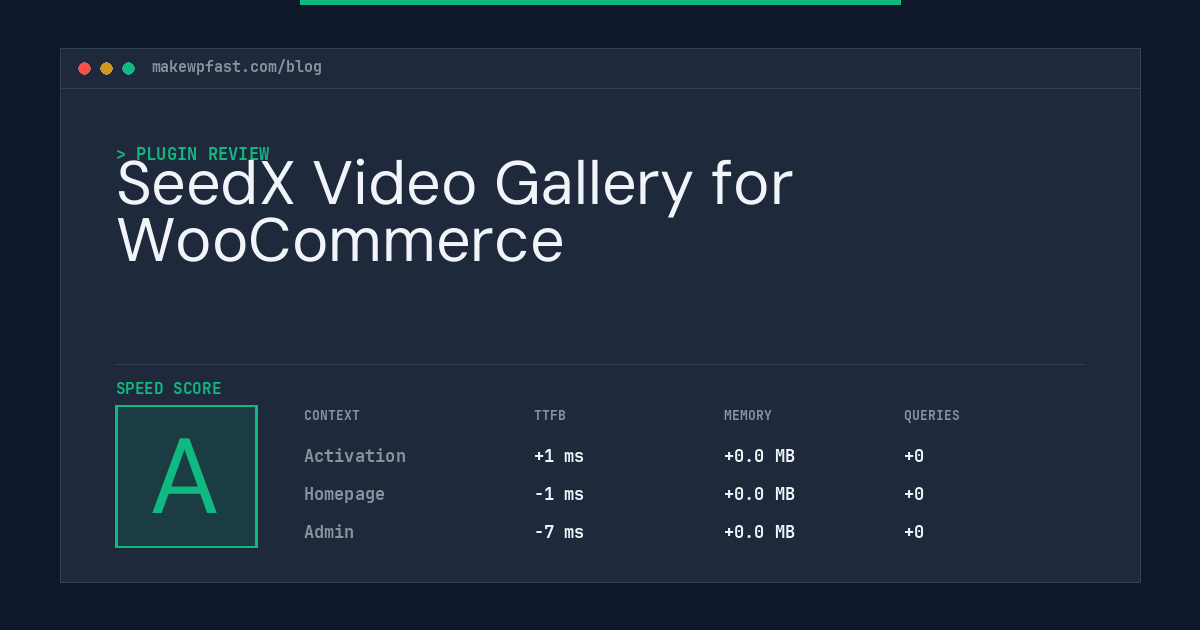 SeedX Video Gallery for WooCommerce - MakeWPFast