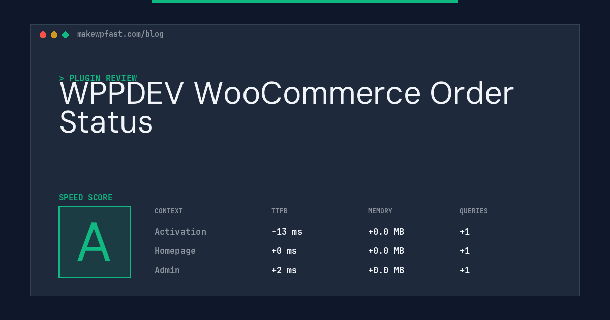 WPPDEV WooCommerce Order Status - MakeWPFast