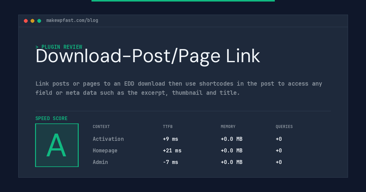 Download-Post/Page Link - MakeWPFast