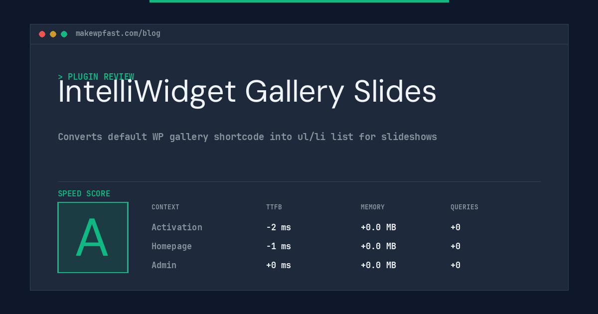 IntelliWidget Gallery Slides - MakeWPFast