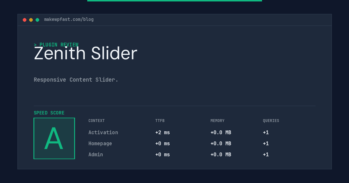 Zenith Slider - MakeWPFast