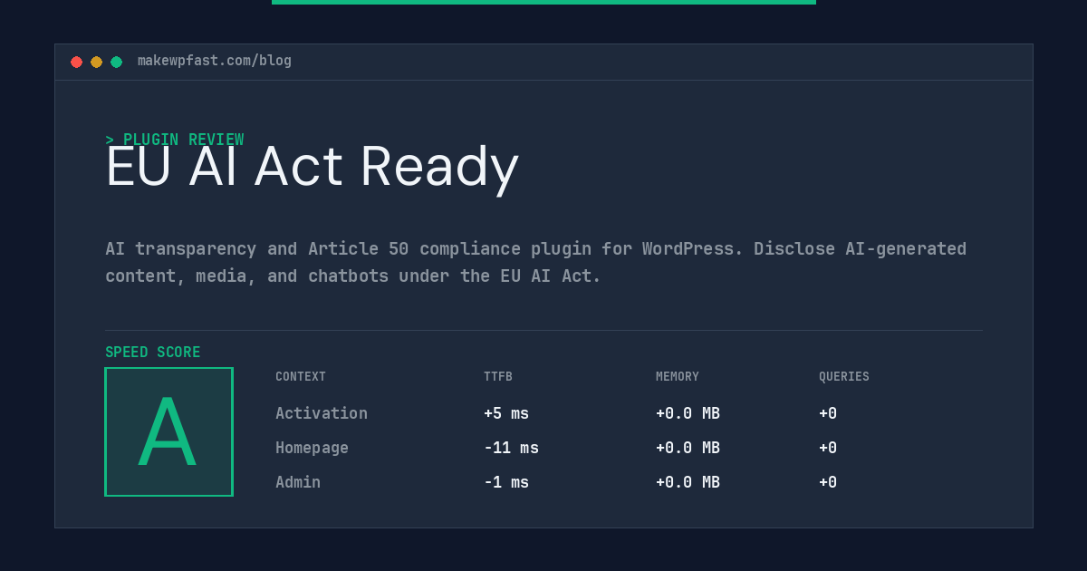EU AI Act Ready - MakeWPFast