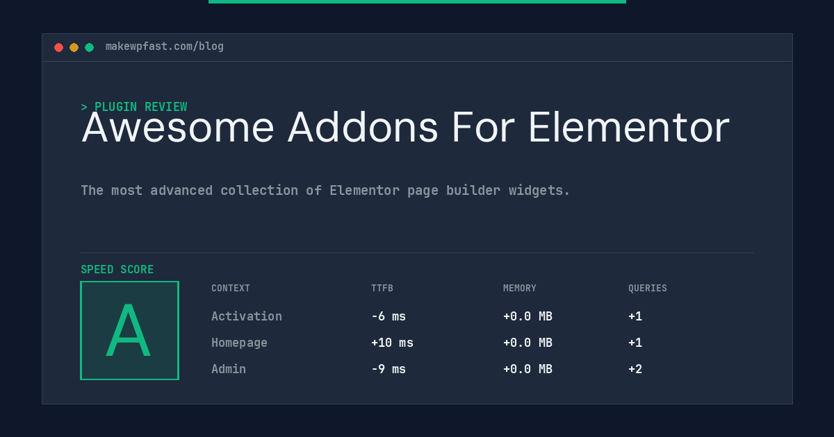 Awesome Addons For Elementor - MakeWPFast
