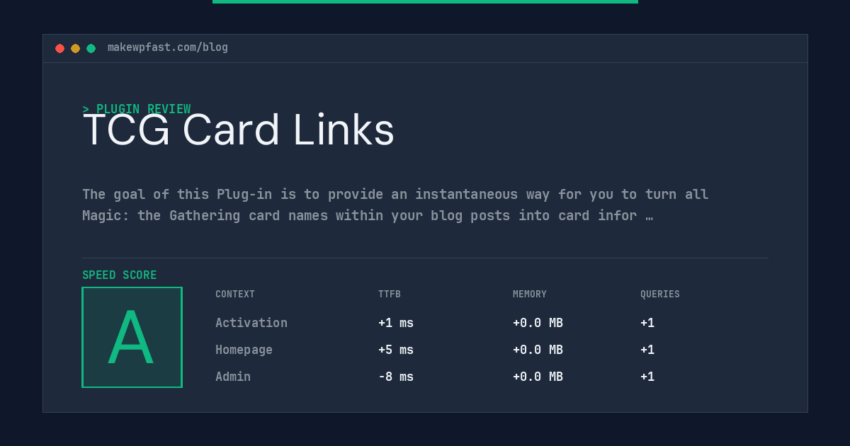 TCG Card Links - MakeWPFast