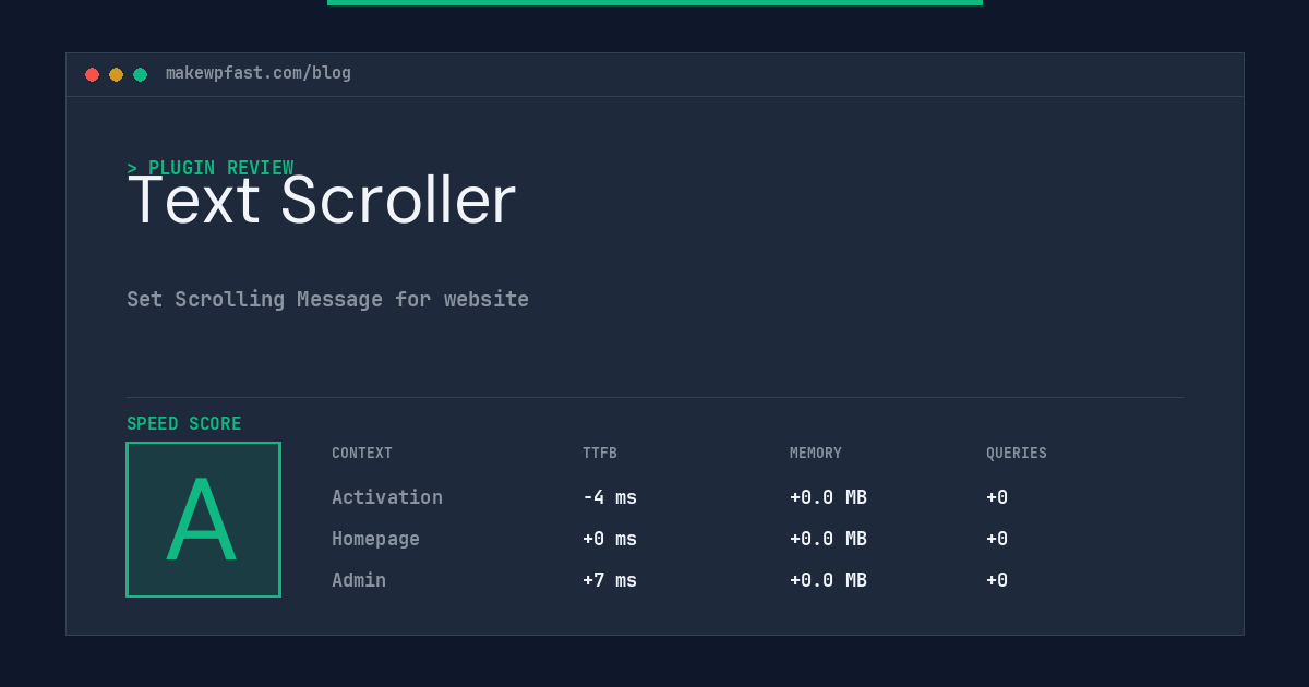 Text Scroller - MakeWPFast