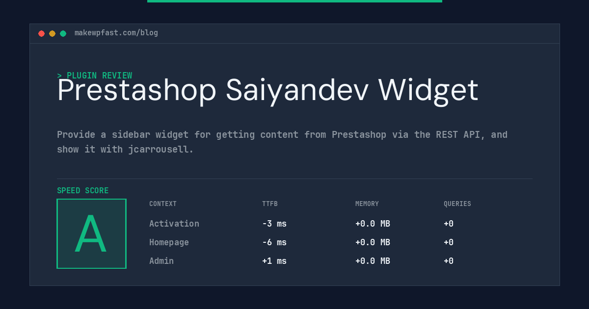 Prestashop Saiyandev Widget - MakeWPFast
