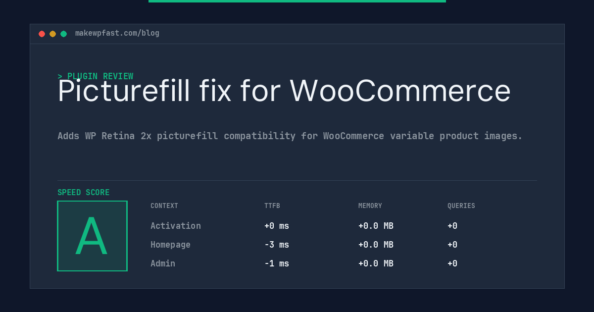 Picturefill fix for WooCommerce - MakeWPFast