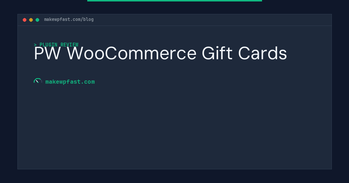 PW WooCommerce Gift Cards - MakeWPFast
