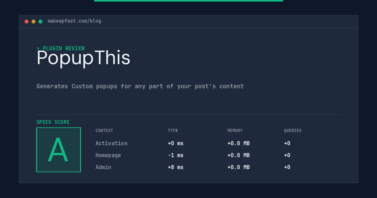 PopupThis - MakeWPFast