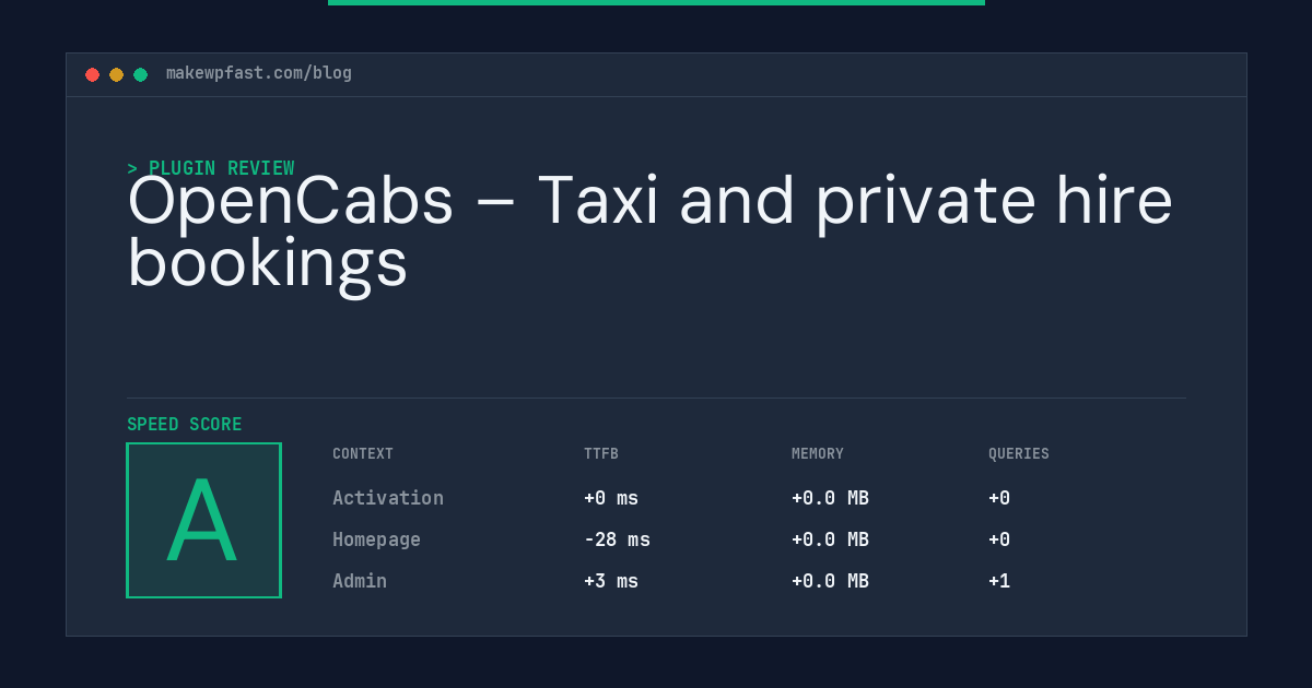 OpenCabs – Taxi and private hire bookings - MakeWPFast