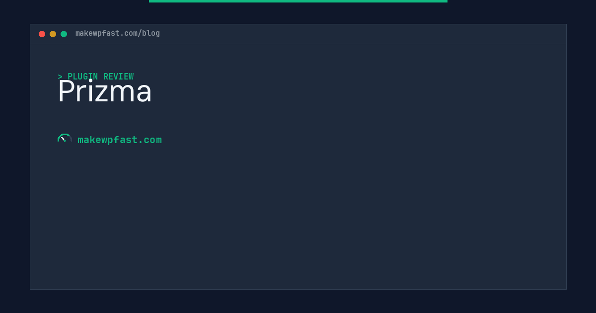 Prizma - MakeWPFast
