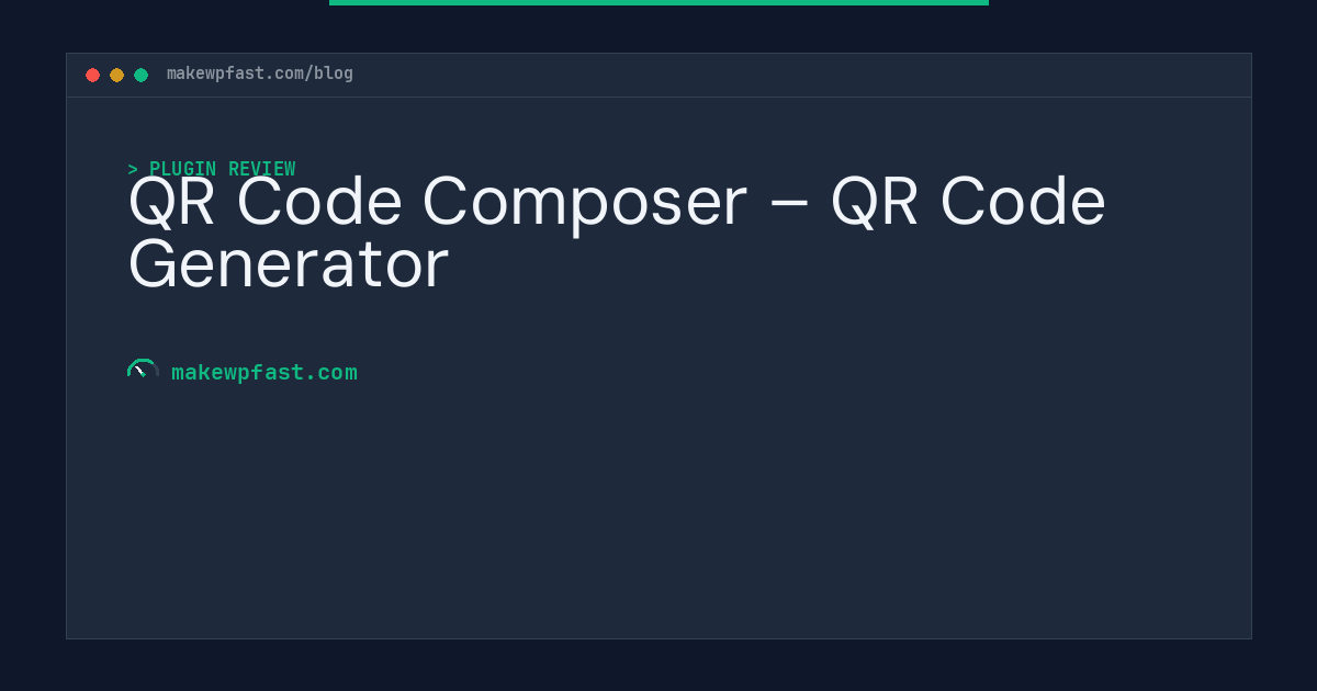 QR Code Composer – QR Code Generator - MakeWPFast