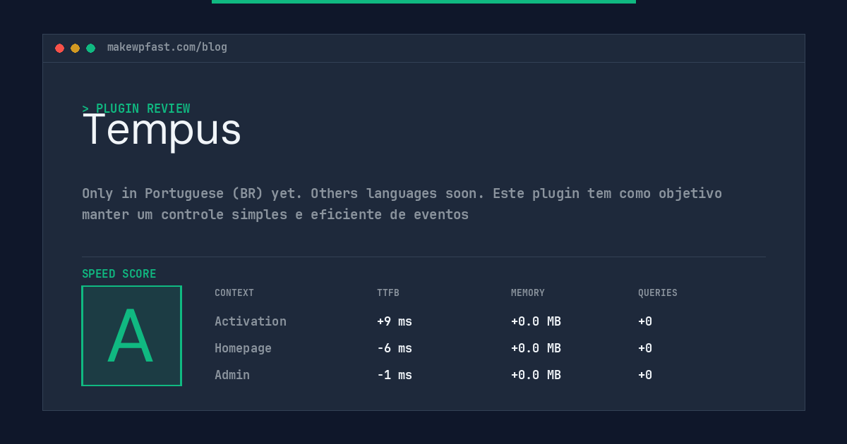 Tempus - MakeWPFast