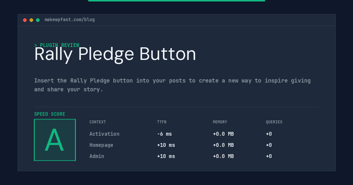 Rally Pledge Button - MakeWPFast