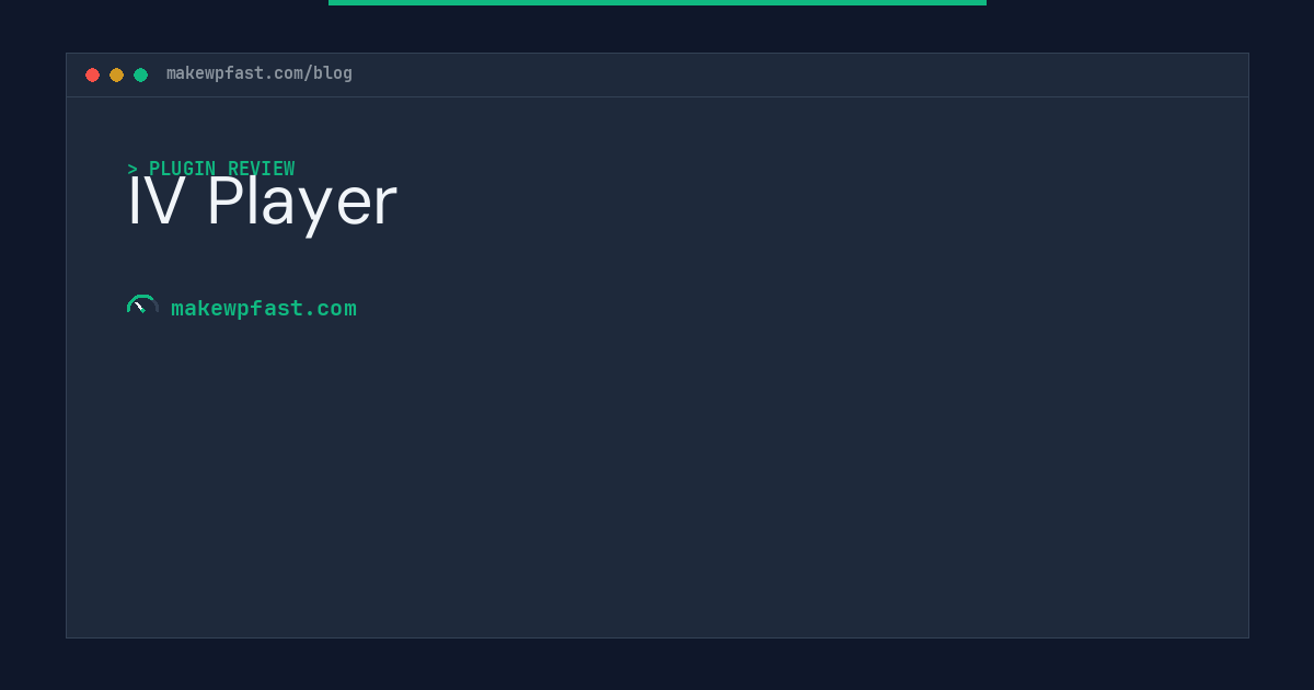 IV Player - MakeWPFast