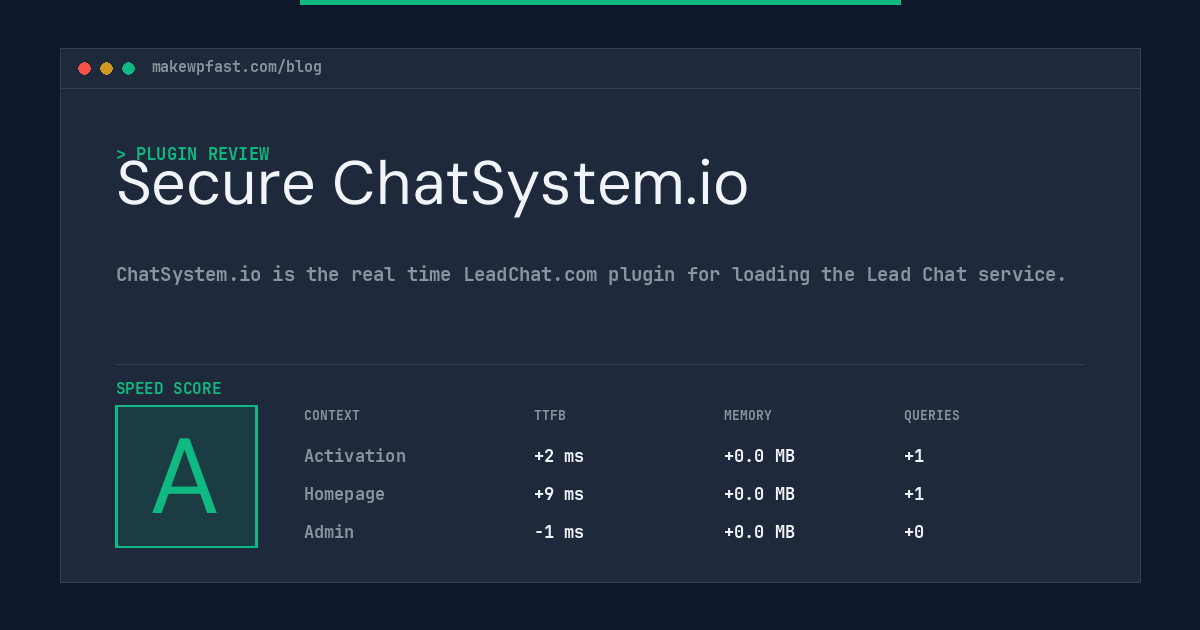 Secure ChatSystem.io - MakeWPFast