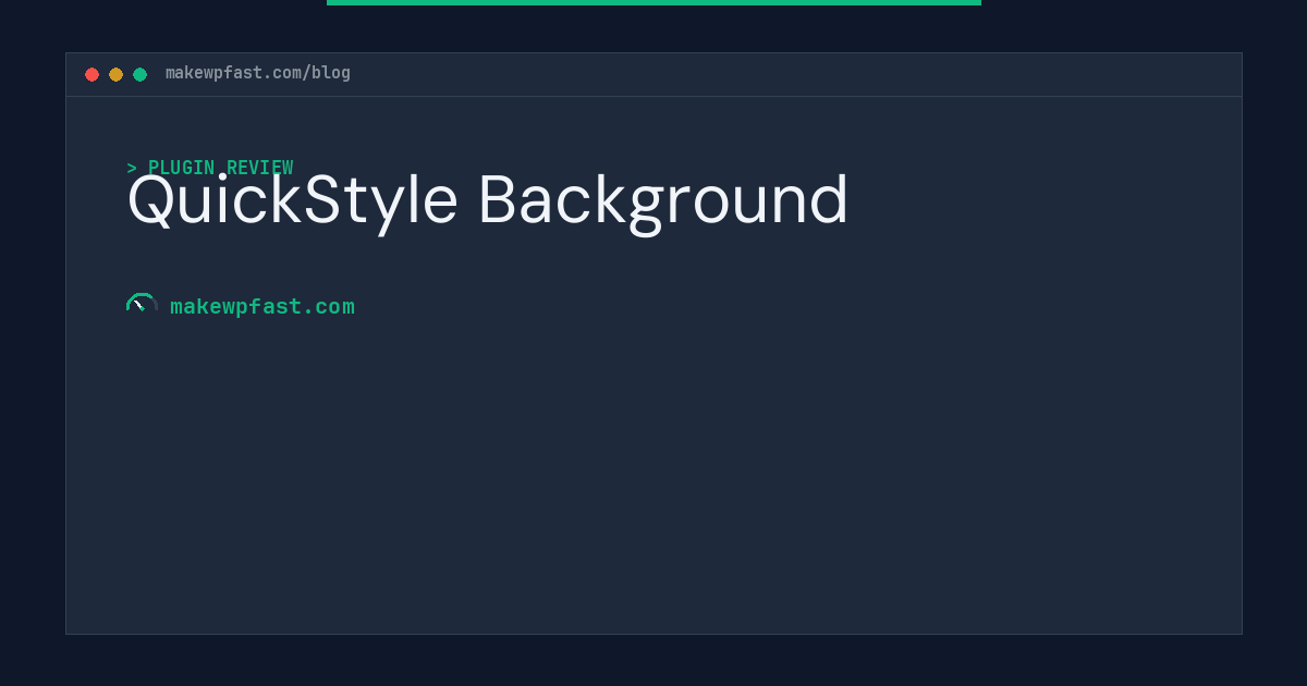 QuickStyle Background - MakeWPFast