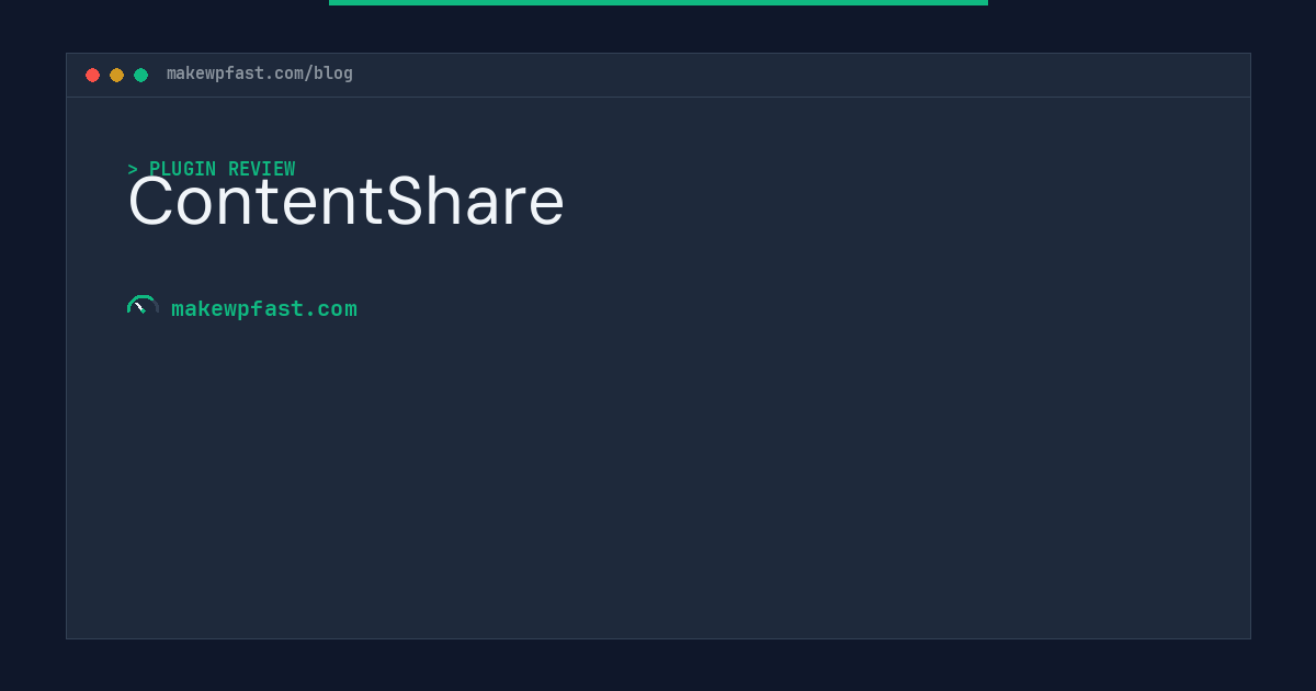 ContentShare - MakeWPFast