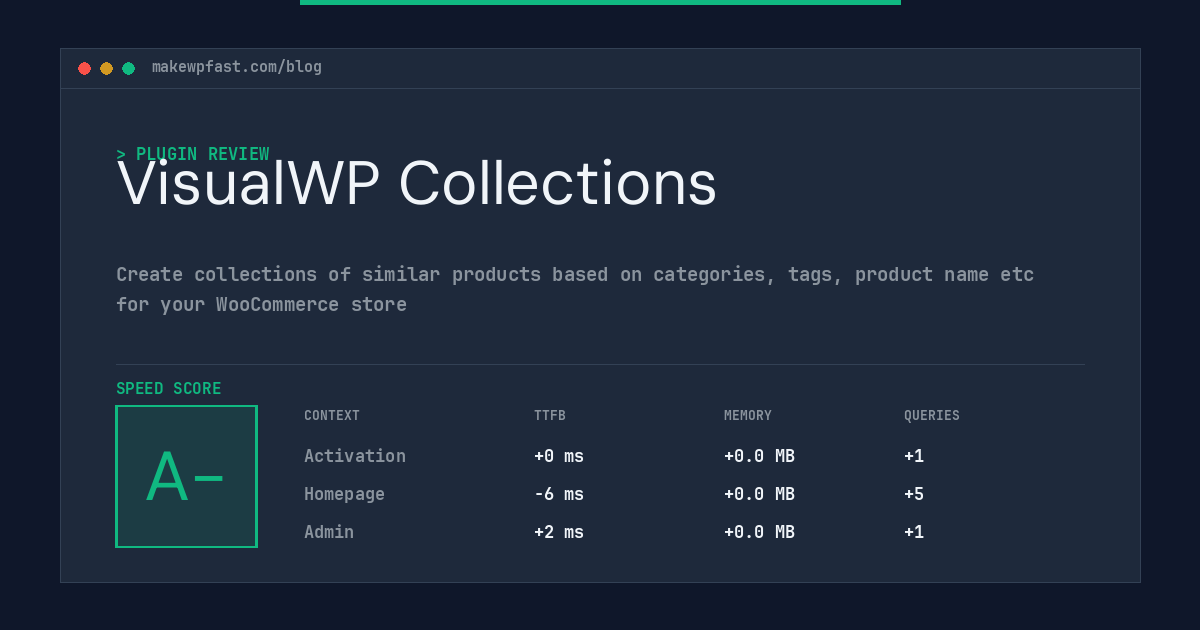 VisualWP Collections - MakeWPFast