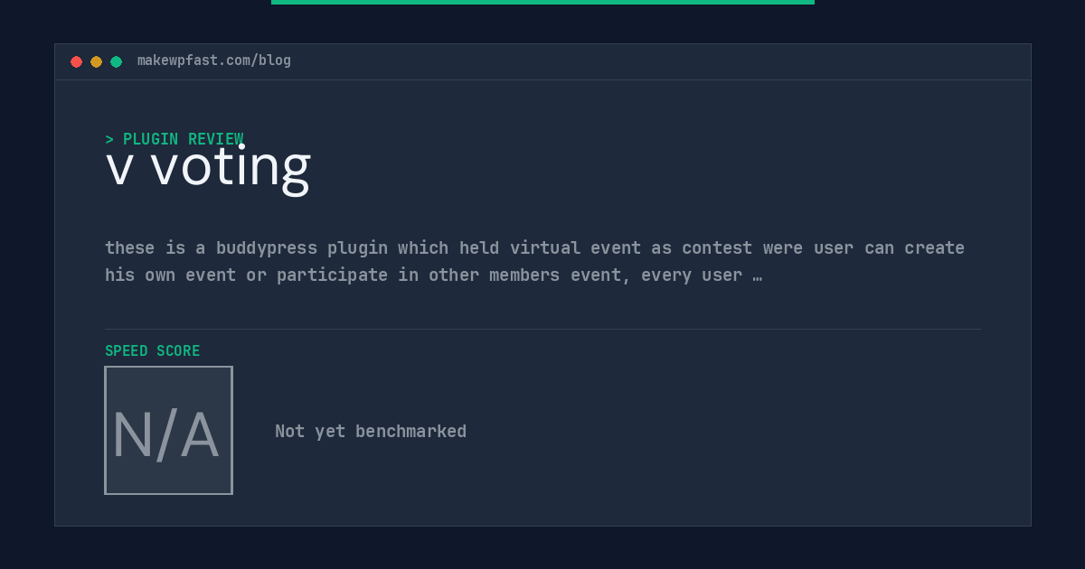 v voting - MakeWPFast