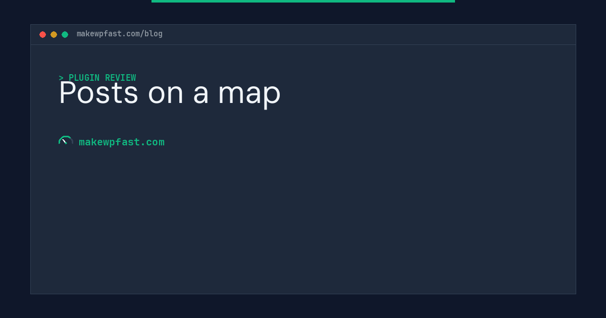Posts on a map - MakeWPFast
