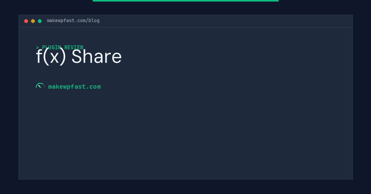 f(x) Share - MakeWPFast