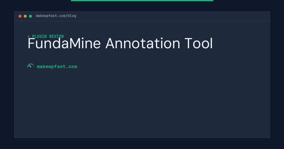 FundaMine Annotation Tool - MakeWPFast