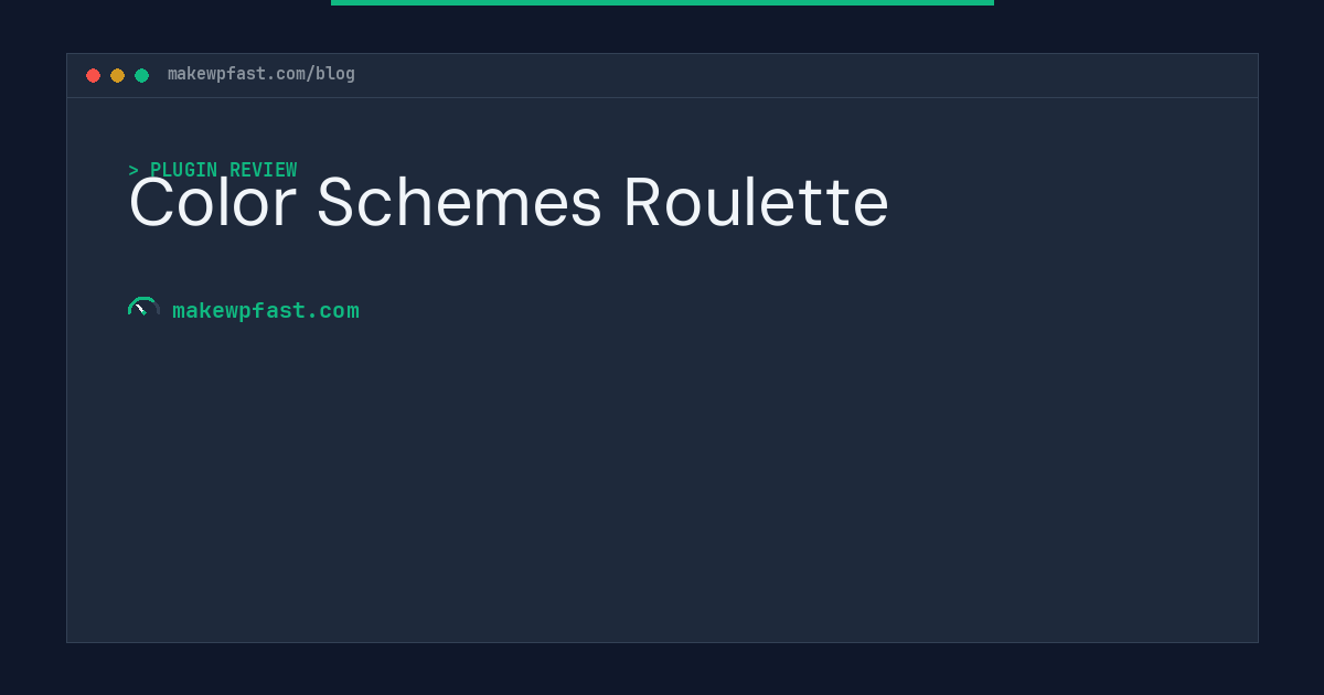 Color Schemes Roulette - MakeWPFast