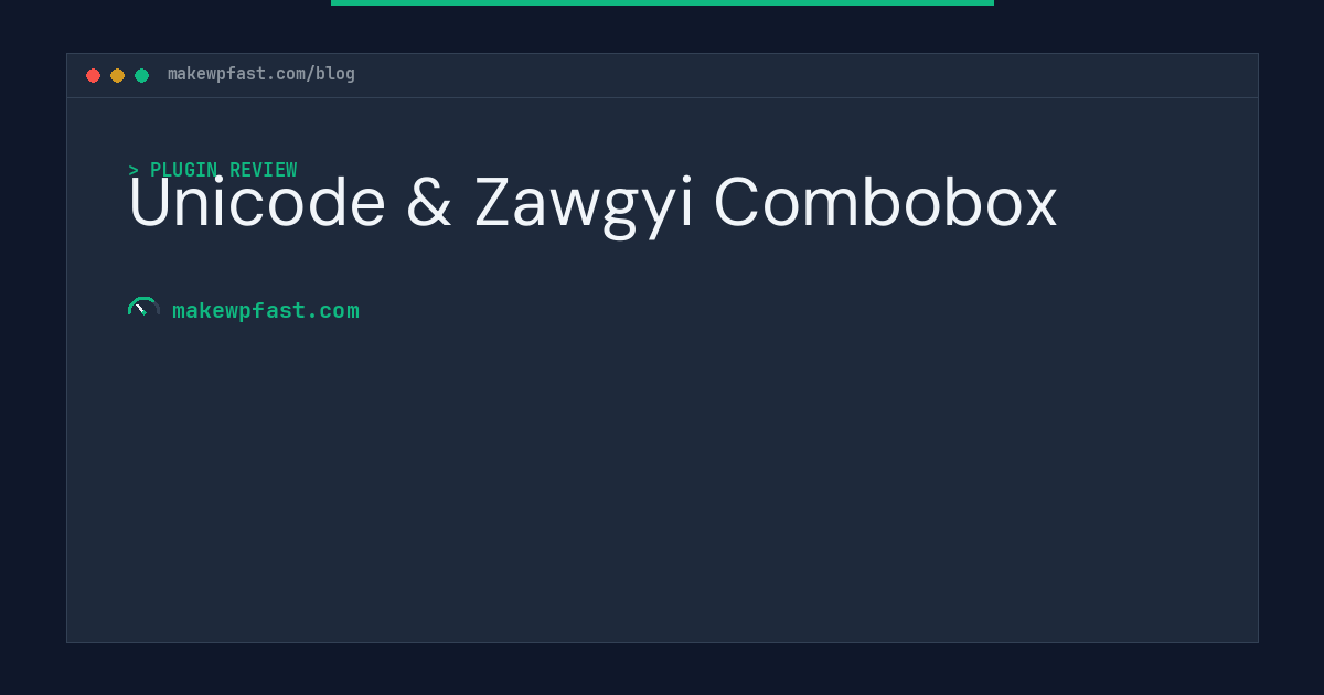 Unicode & Zawgyi Combobox - MakeWPFast