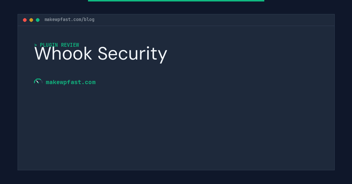 Whook Security - MakeWPFast
