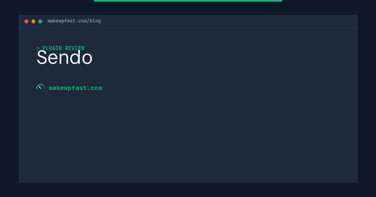 Sendo - MakeWPFast