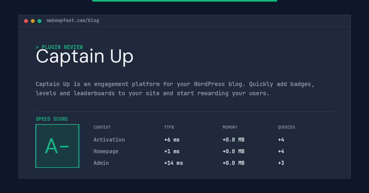 Captain Up - MakeWPFast