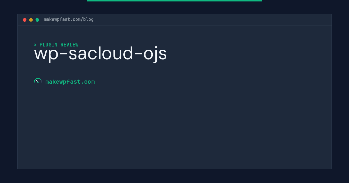 wp-sacloud-ojs - MakeWPFast
