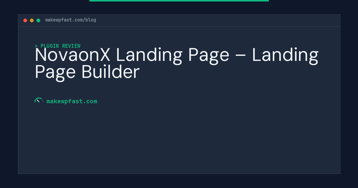 NovaonX Landing Page – Landing Page Builder - MakeWPFast