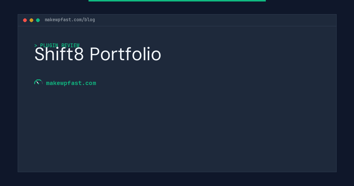 Shift8 Portfolio - MakeWPFast