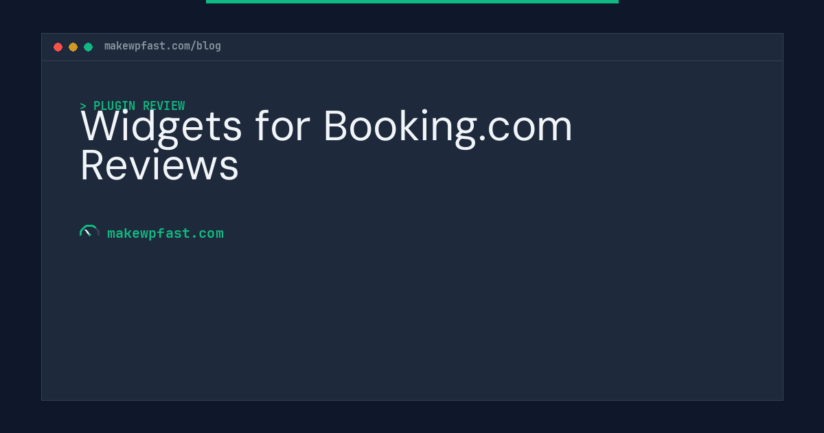 Widgets for Booking.com Reviews - MakeWPFast